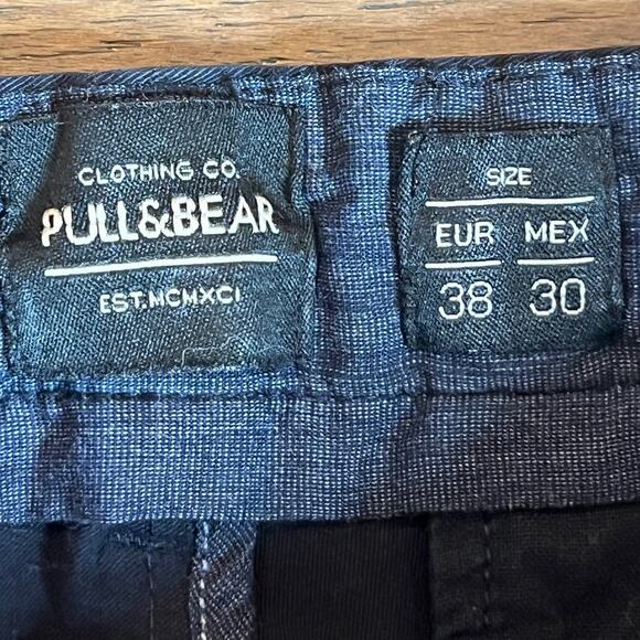 Dark Blue Chinos Pants, Casual Style, Straight Leg, Cotton Blend, Men‎ - Picture 5 of 5